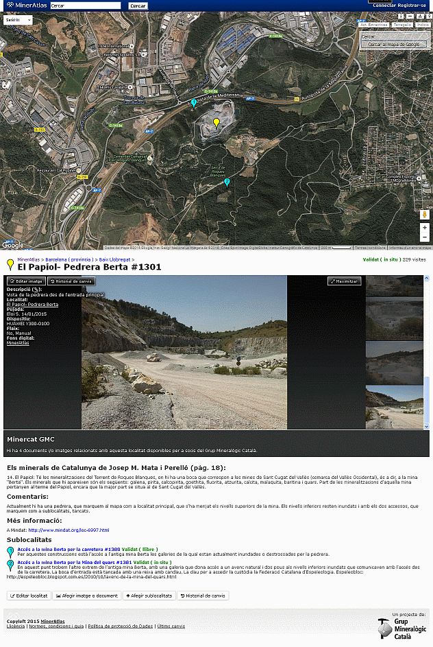 Georeferenciaci dels jaciments catalans 